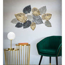 Metallic Leaves Metal Art Wall Decor