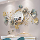 Large Floral Pattern Metal Wall Mirror