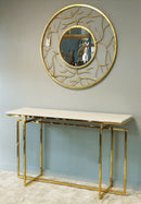 Antique Gold Toned Metal Wall Mirror
