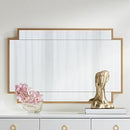 Modern Horizontal Metal Wall Mirror