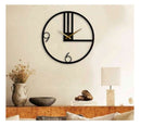 Solid Black Classical Pattern Metal Wall Clock