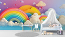3D Rainbow Themed Kids Wallpaper