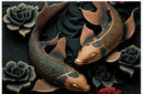 3D Realistic Fishes Look Cafe Wallpaper