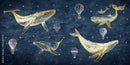 3D Whale Themed Kids Wallpaper
