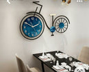 Eye - Catching Blue Coloured Cycle Design Wall Clock