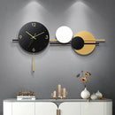 Black And Golden Circle Toned Metal Wall Art