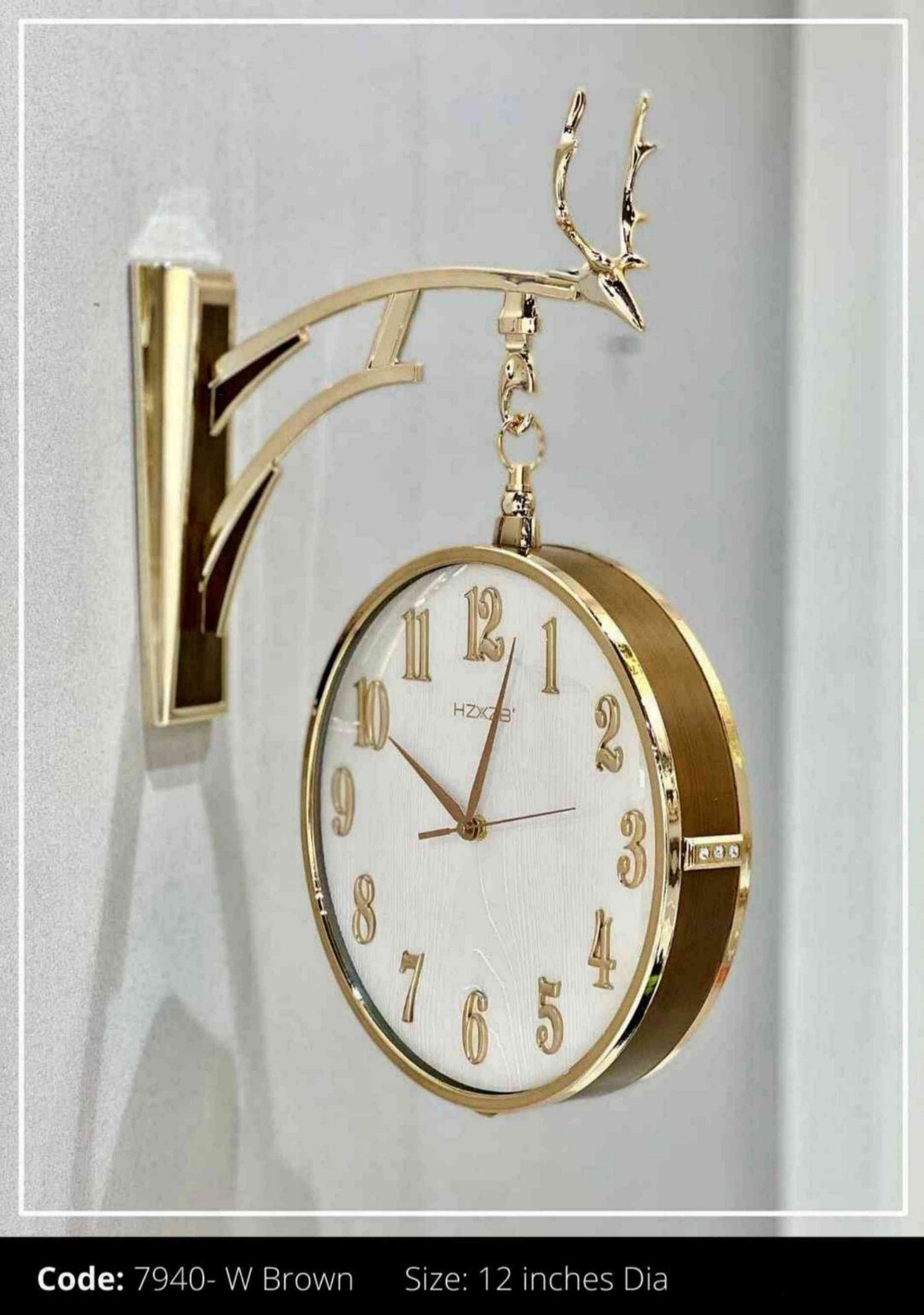 Golden Imported Wall Clock