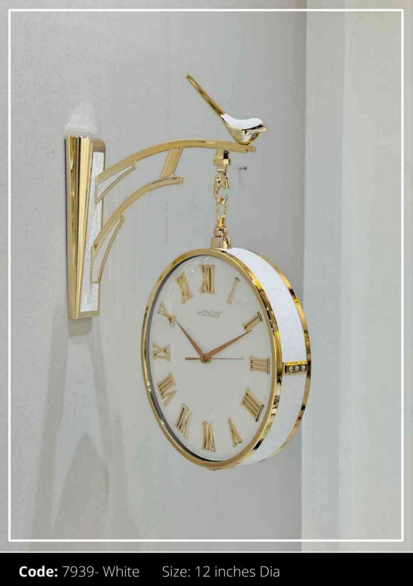 White Toned Imported Wall Clock