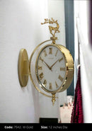 White And Gold Toned  Imported Wall Clock