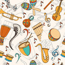 All Indian Instruments Pattern Music Wallpaper