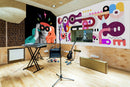 Animated Guitar Pattern Music Wallpaper