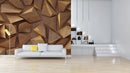 Appealing Geometric Wooden Wallpaper