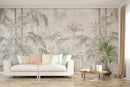 Appealing Leafy Themed Tropical Wallpaper