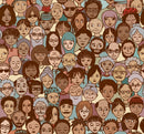 Appealing People Faces Bar Wallpaper