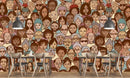 Appealing People Faces Bar Wallpaper