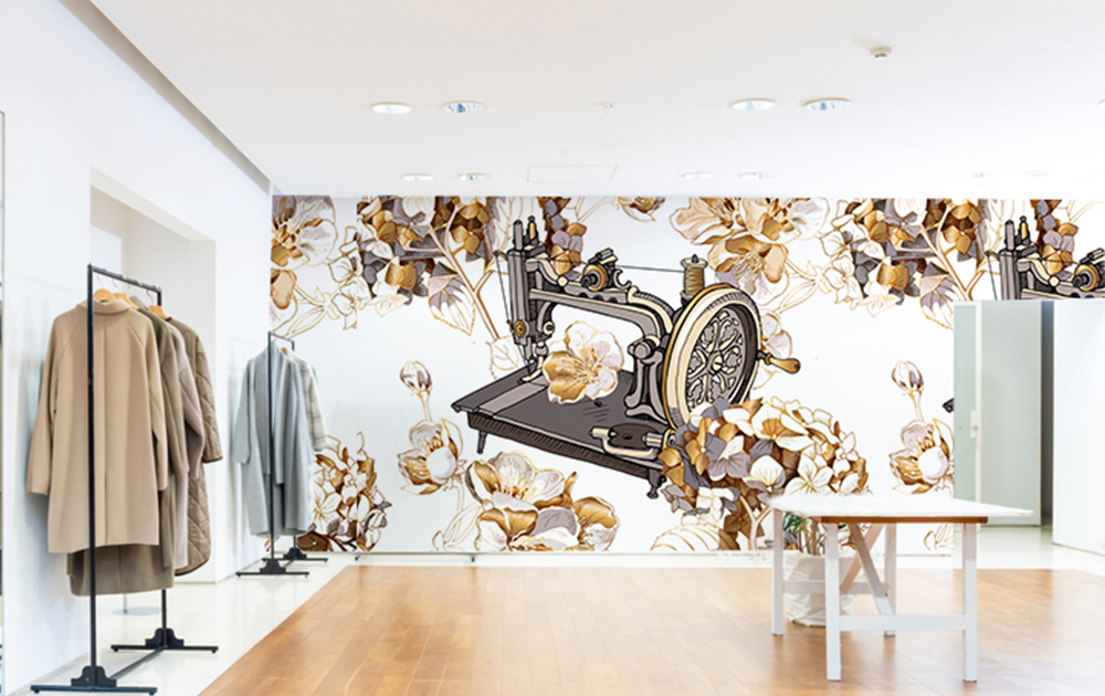 Appealing Sewing Pattern Boutique Wallpaper