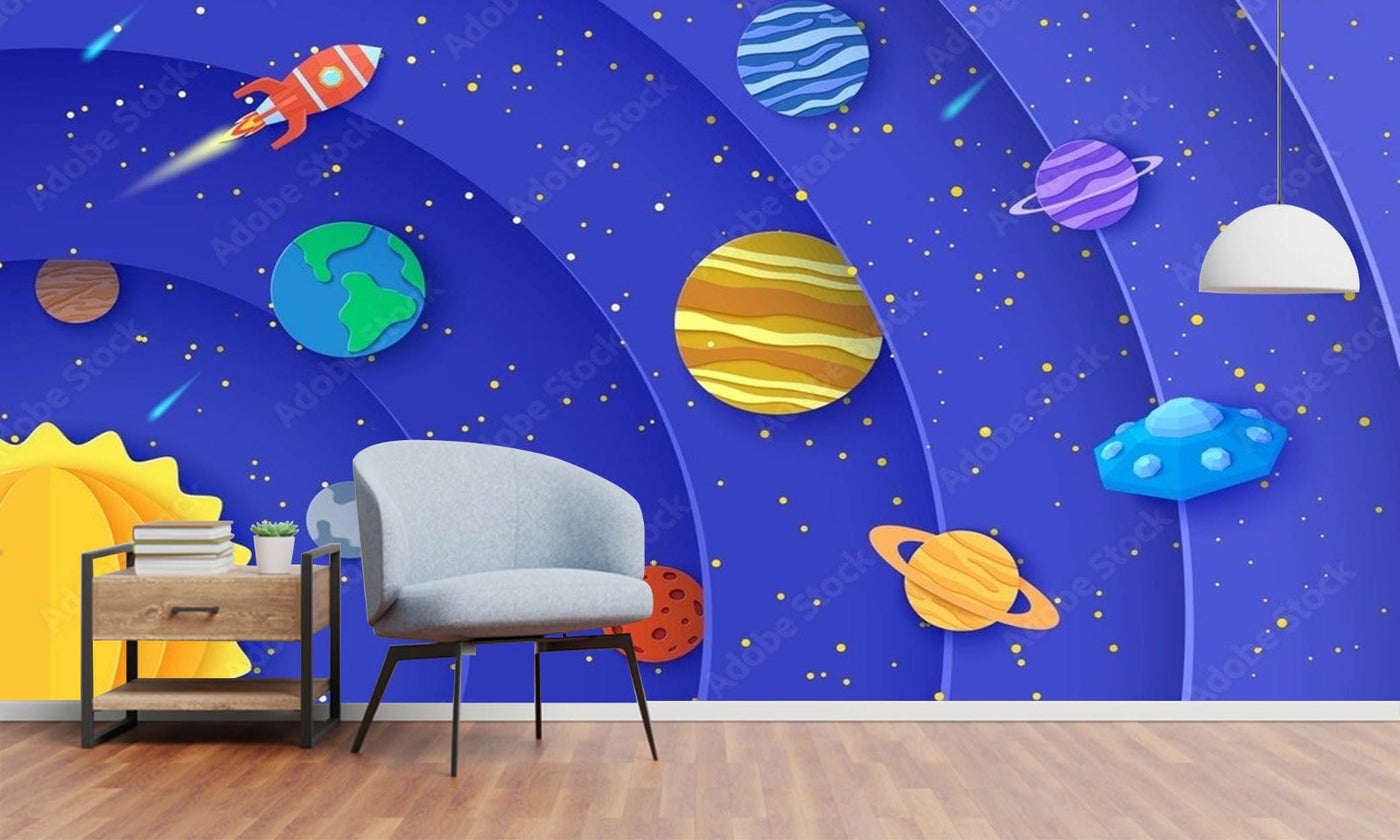 Appealing Solar System 3D Design Wallpaper