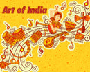 Art Of India Designed Music Wallpaper