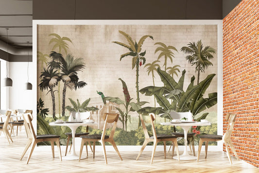 Attractive Tropical Cafe Wallpaper