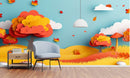 Beautiful Autumn View 3D Design Wallpaper