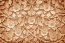 Beautiful Floral Texture Wooden Wallpaper