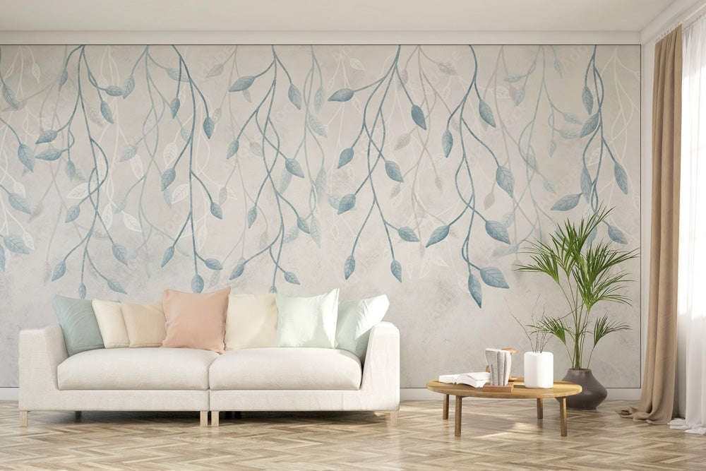 Beautiful Hanging Branches Floral Wallpaper