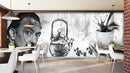 Black And White Beverages Theme Cafe Wallpaper