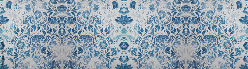 Blue Floral Designed Boutique Wallpaper
