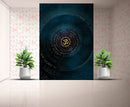 Blue Om Namah Shivay Textured Om Wallpaper
