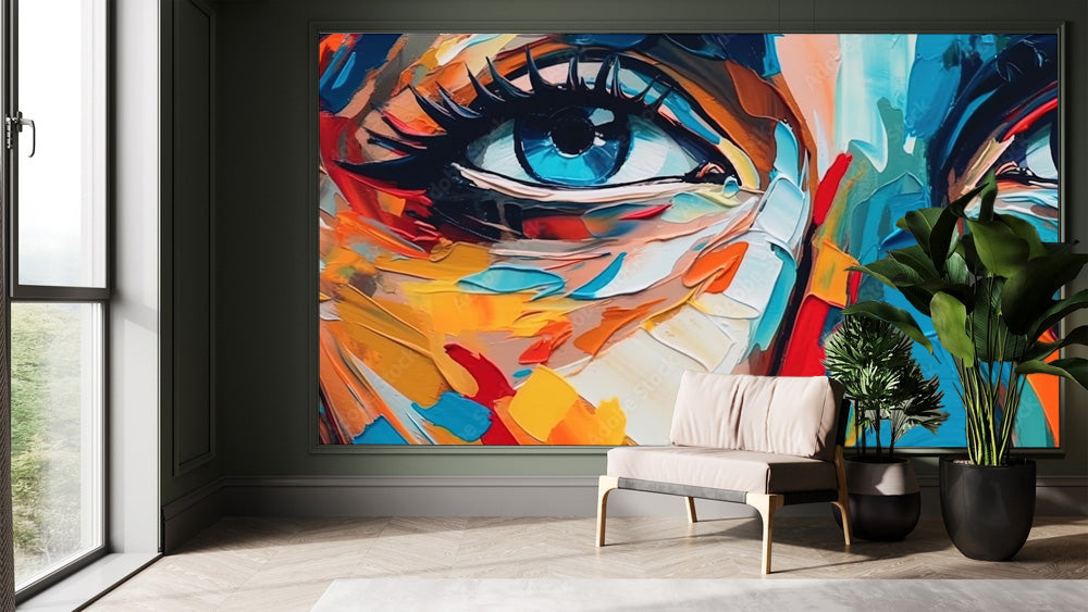 Brushwork Brilliance Oil Painting Abstract Wallpaper