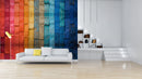 Charming Colored Pattern Wooden Wallpaper