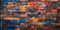 Colorful Blocks Pattern Wooden Wallpaper