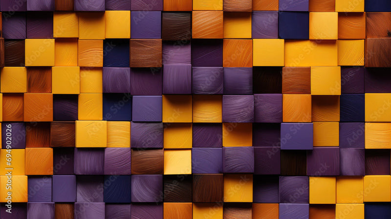 Colorful Blocks Wooden Wallpaper