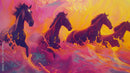 Colorful Painting Themed Horse Wallpaper