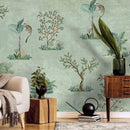 Colourful Tropical Chinoiserie Wallpaper