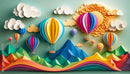 Creative Paper Art With Nature 3D Design Wallpaper