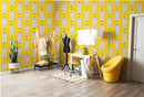 Creative White Reel Pattern Boutique Wallpaper