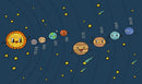 Cute Comical Solar System Kids Wallpaper