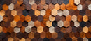 Dazzling Geometric Wooden Wallpaper