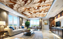 Decorative Wooden Floral Design Ceiling Wallpaper