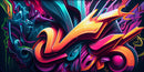 Dynamic Fresco Of Graffiti Street Art Bar Wallpaper