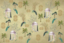 Elegant Yellow Themed Chinoiserie Wallpaper