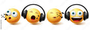 Eye Catching Emoji Pattern Music Wallpaper