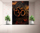 Eye Catching Fire Waves Designed Om Wallpaper