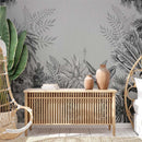 Eye Catching Sketchy Themed Tropical Wallpaper