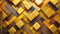 Golden Pattern Wooden Wallpaper