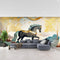 Golden Textured Horse Wallpaper