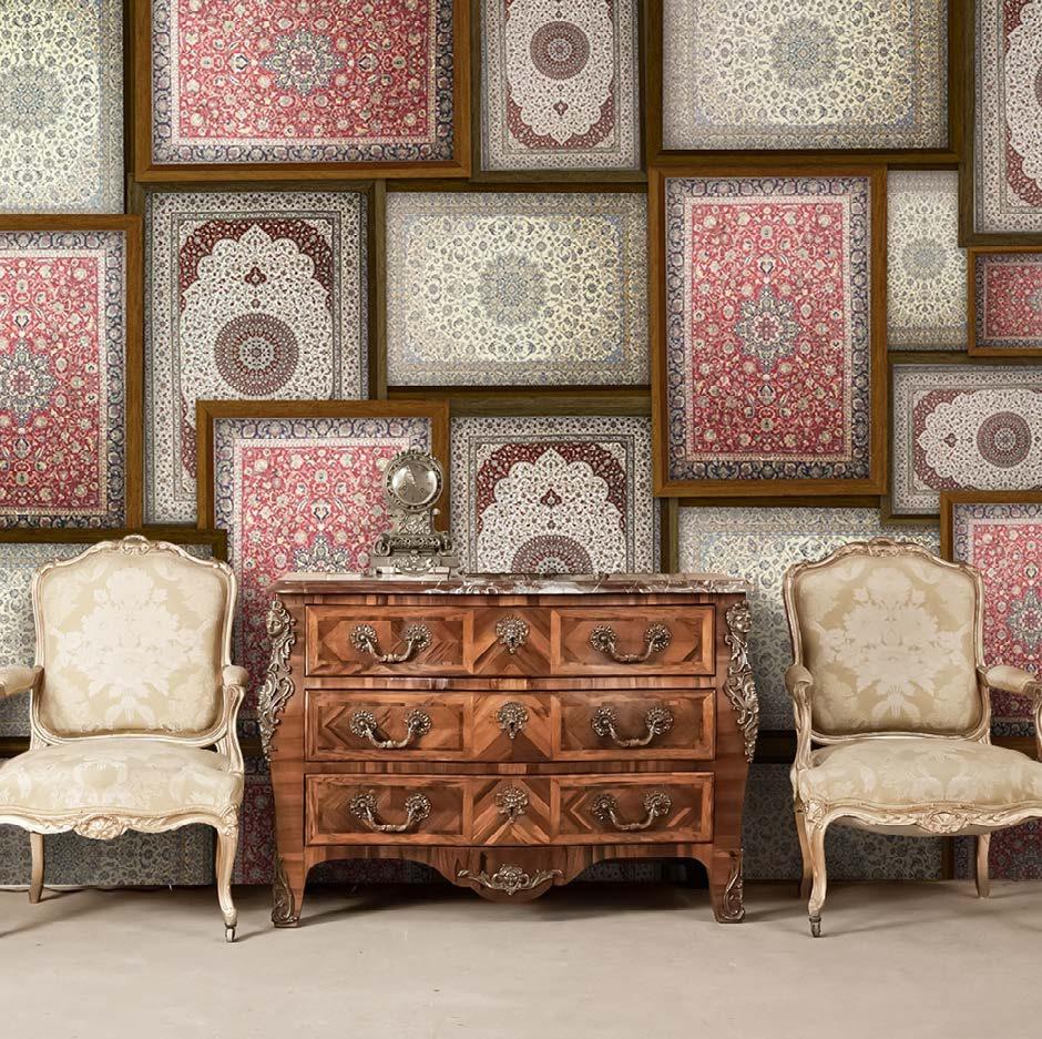 Immense Frames Pattern Wooden Wallpaper