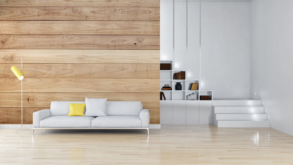 Light Brown Plank Wooden Wallpaper