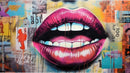 Lips Painting Theme Bar Wallpaper